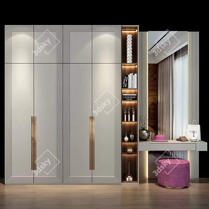 Stylish Storage Solutions for Your Hallway 3D model image 1