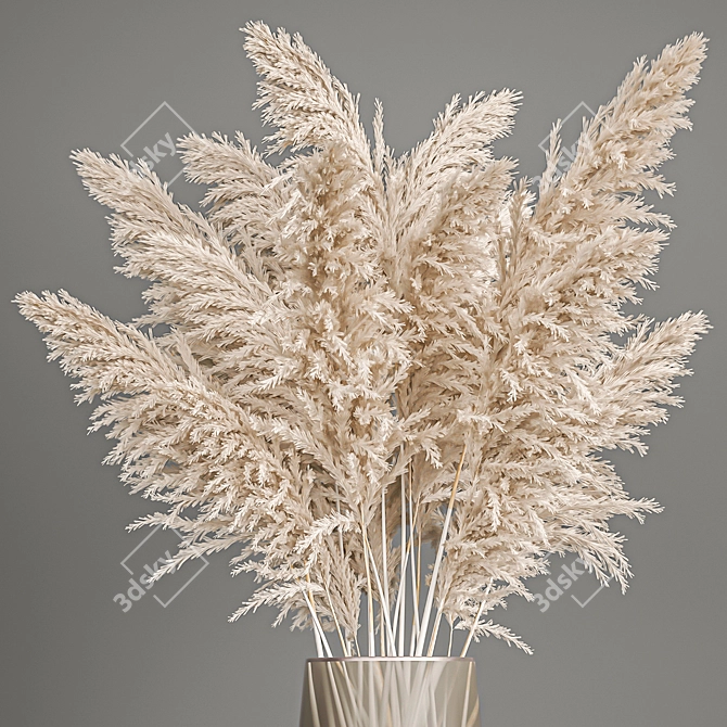 Elegant Reed Bouquet 3D model image 2