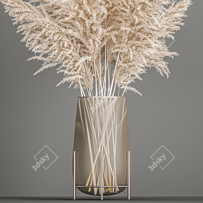 Elegant Reed Bouquet 3D model image 3