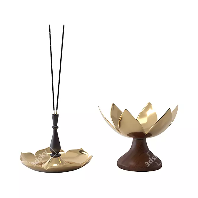 Sacred Lotus Tea Lights 3D model image 1