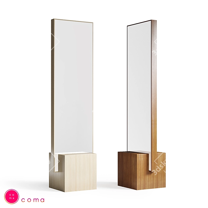 Sleek Modern Mirror Collection 3D model image 1