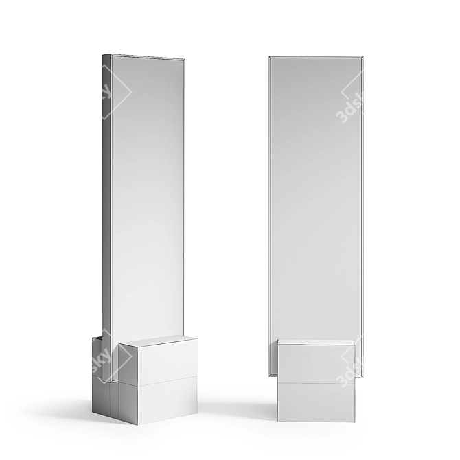 Sleek Modern Mirror Collection 3D model image 6