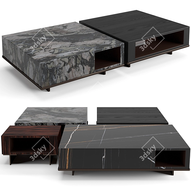 Elegant Minotti Roger Coffee Tables 3D model image 1