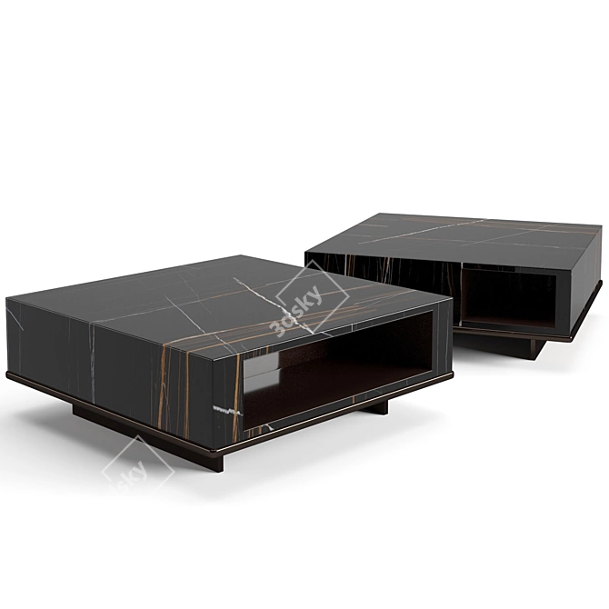 Elegant Minotti Roger Coffee Tables 3D model image 5