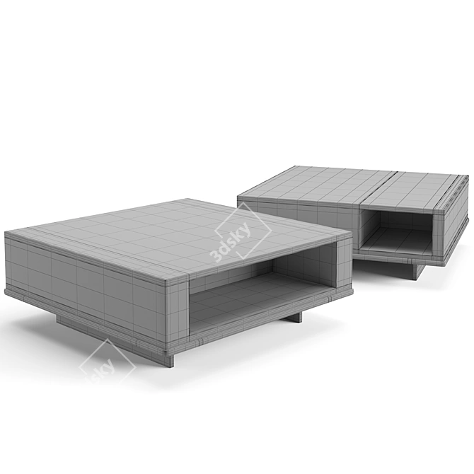 Elegant Minotti Roger Coffee Tables 3D model image 6