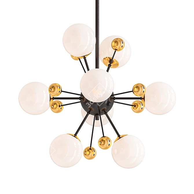 Elegant Nik Chandelier 3D model image 1