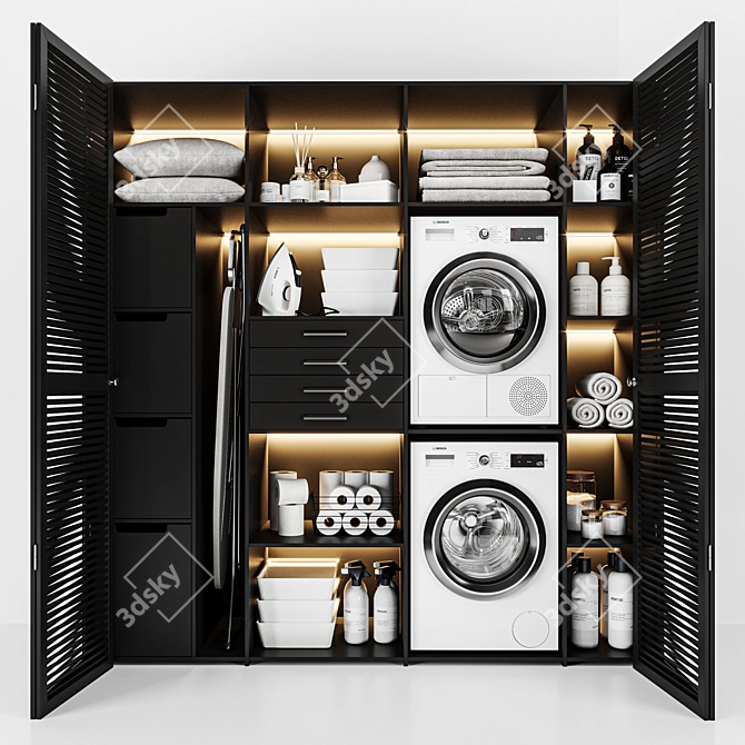 Efficient Laundry Room Setup 3D model image 1