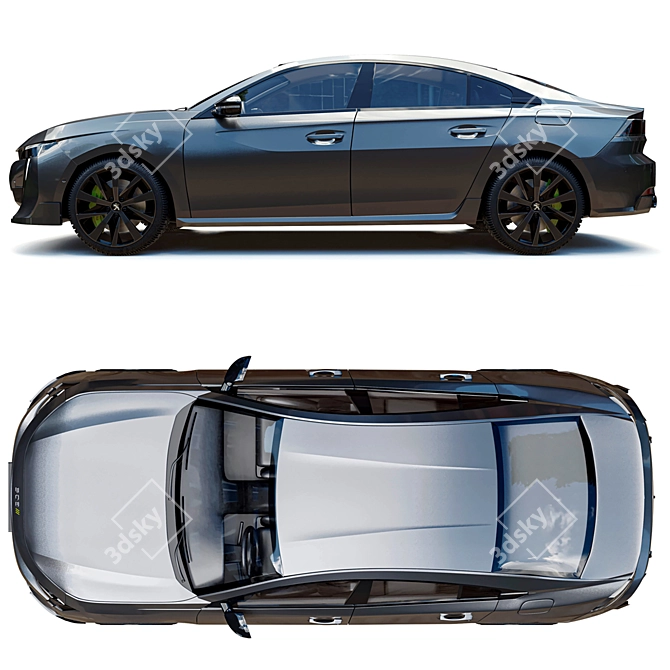 Sleek and Sophisticated Peugeot 508 3D model image 4