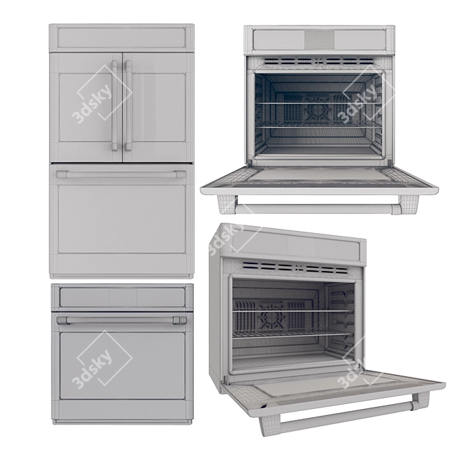 Cafe Oven Collection: Smart, Built-In, Convection 3D model image 5