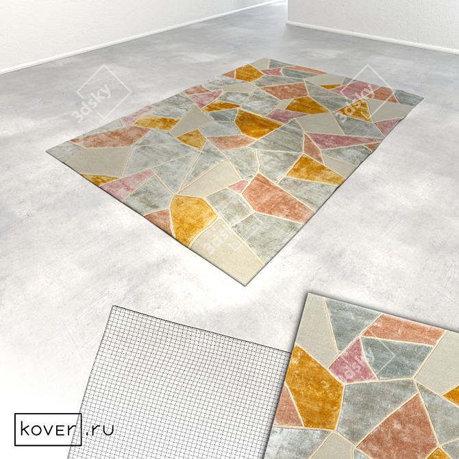 Art de Vivre Graphic Carpets: Modern Designs from India 3D model image 2