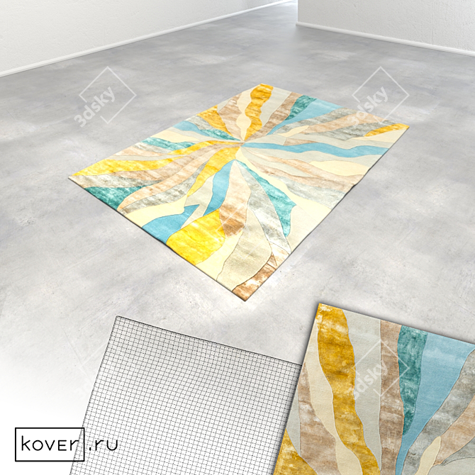 Art de Vivre Graphic Carpets: Modern Designs from India 3D model image 3