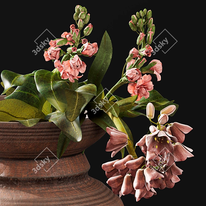 Exquisite Decor Collection: Candleholder, Jug & Bowl 3D model image 4