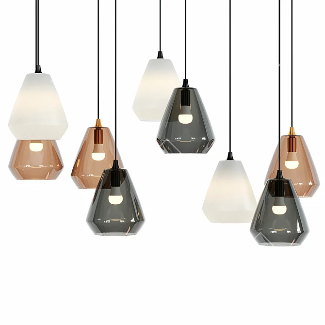 Minimalistic Suspended Lamps: Sleek Illumination 3D model image 1