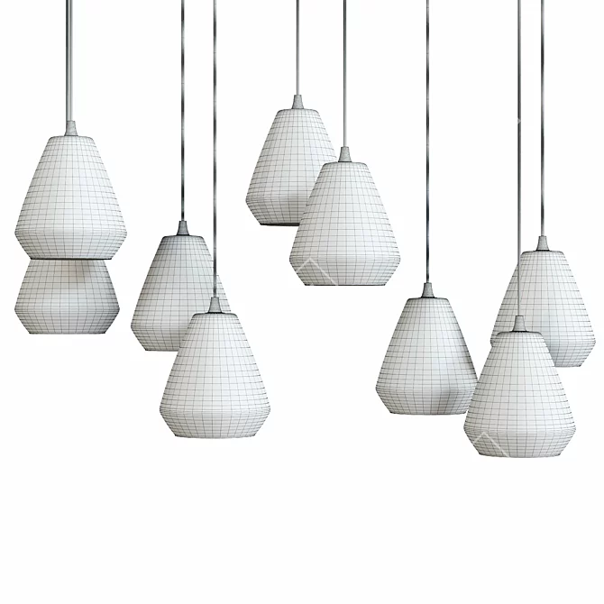 Minimalistic Suspended Lamps: Sleek Illumination 3D model image 2