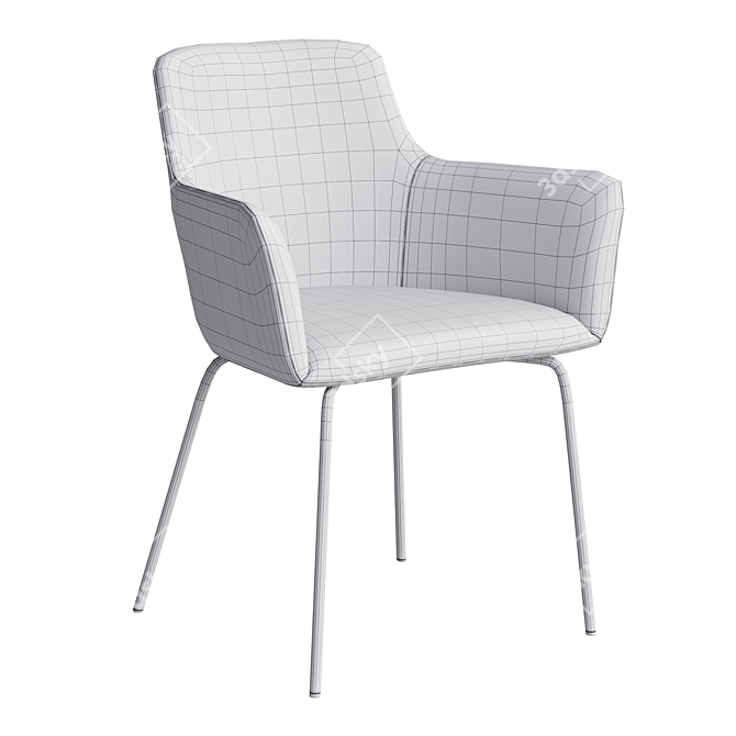 Sleek City Office Chair 3D model image 6