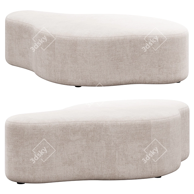 Huniford Clarkson Ottoman: Luxurious Design Must-Have 3D model image 2