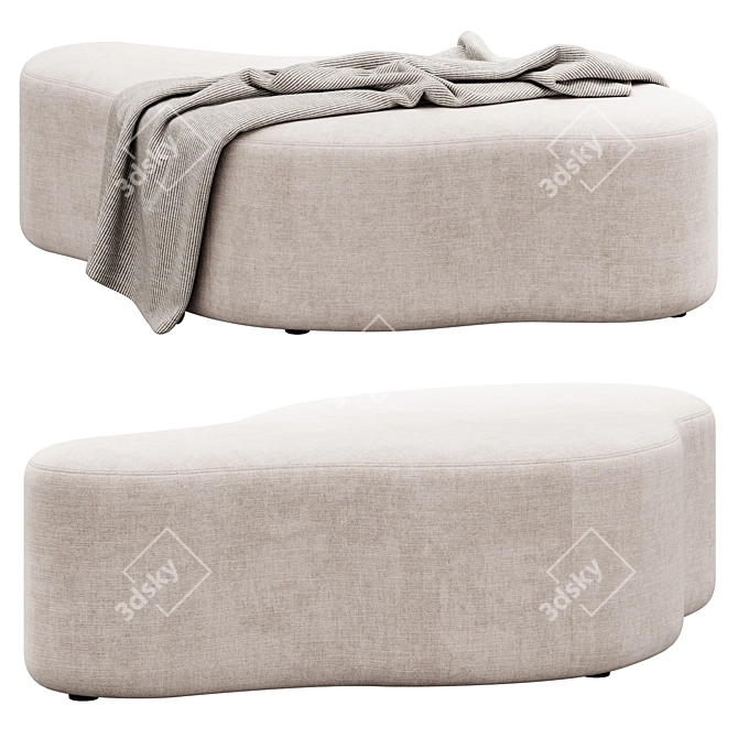 Huniford Clarkson Ottoman: Luxurious Design Must-Have 3D model image 6