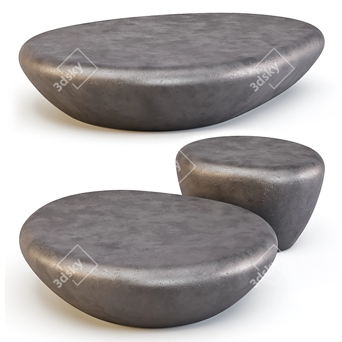 Minotti Stony Coffee Tables 3D model image 1