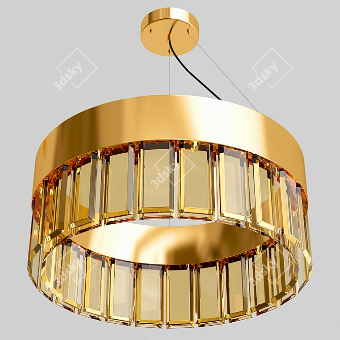- Delight Collection: Elegant Champagne Gold Chandelier 3D model image 3