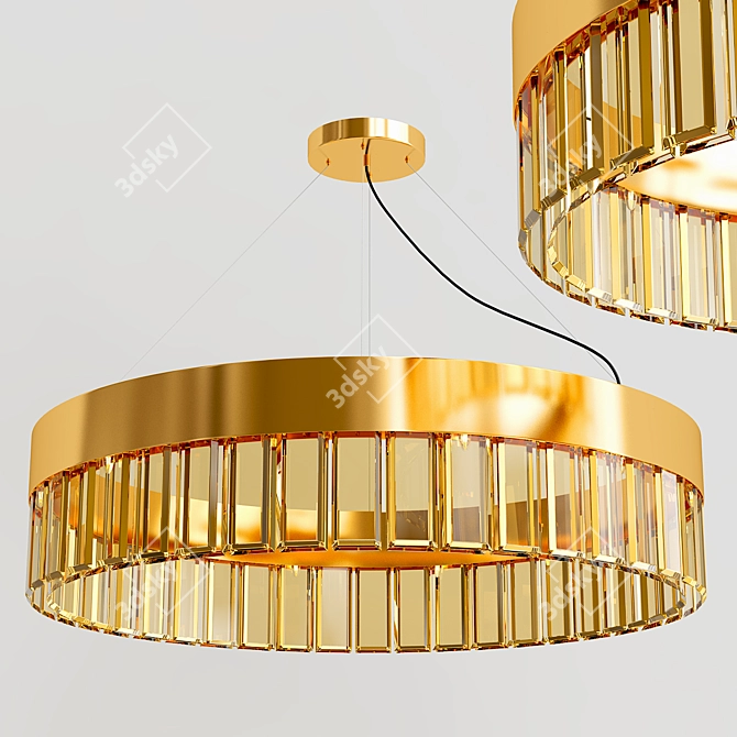 - Delight Collection: Elegant Champagne Gold Chandelier 3D model image 4