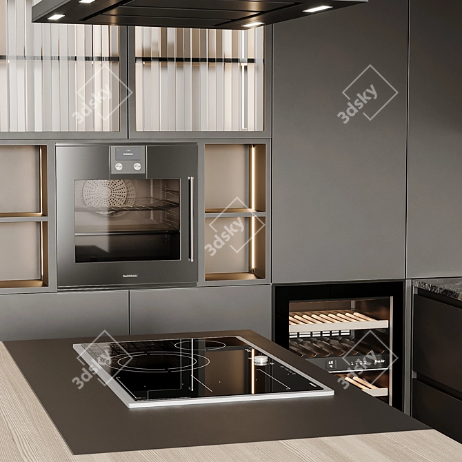 Modular Color-Changing Modern Kitchen 3D model image 4