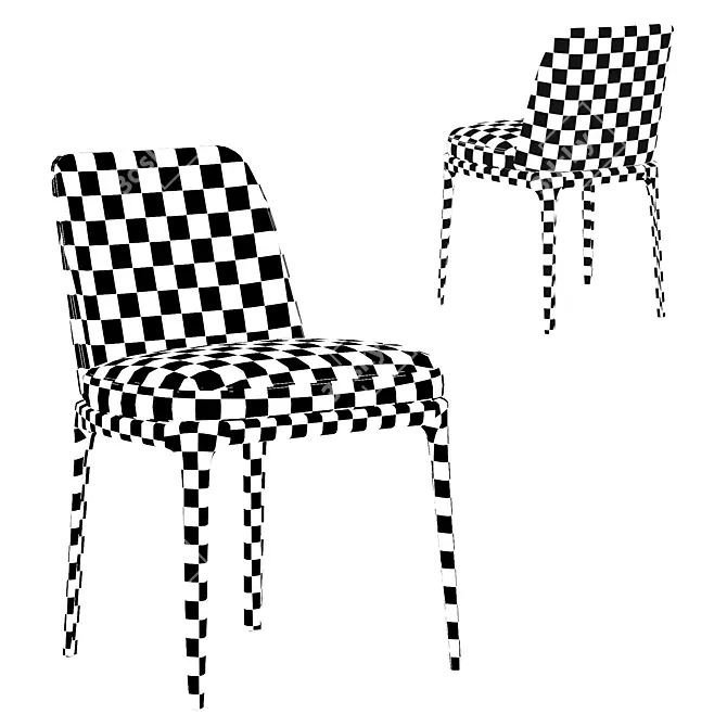 Poliform Grace Chair: Elegant and Modern Seating 3D model image 5
