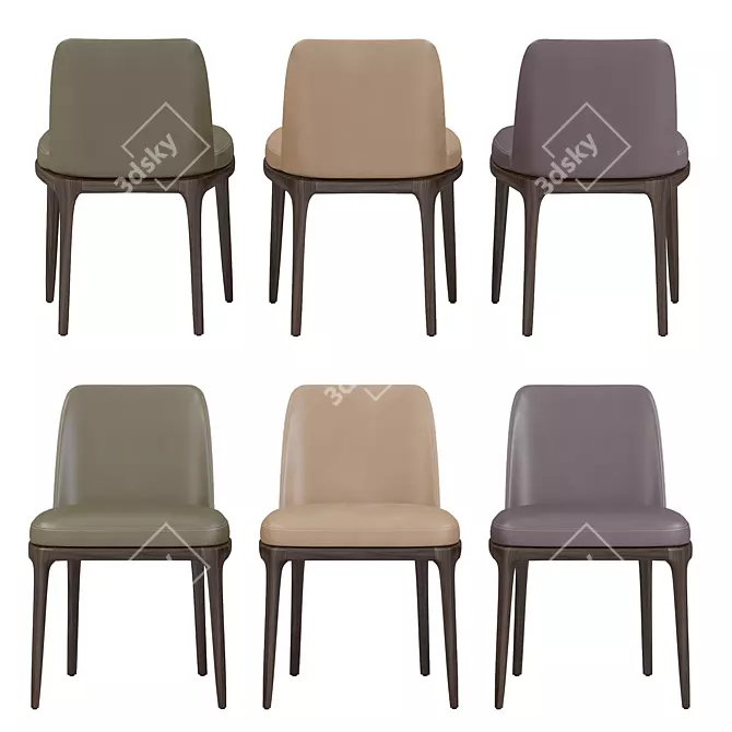 Poliform Grace Chair: Elegant and Modern Seating 3D model image 6