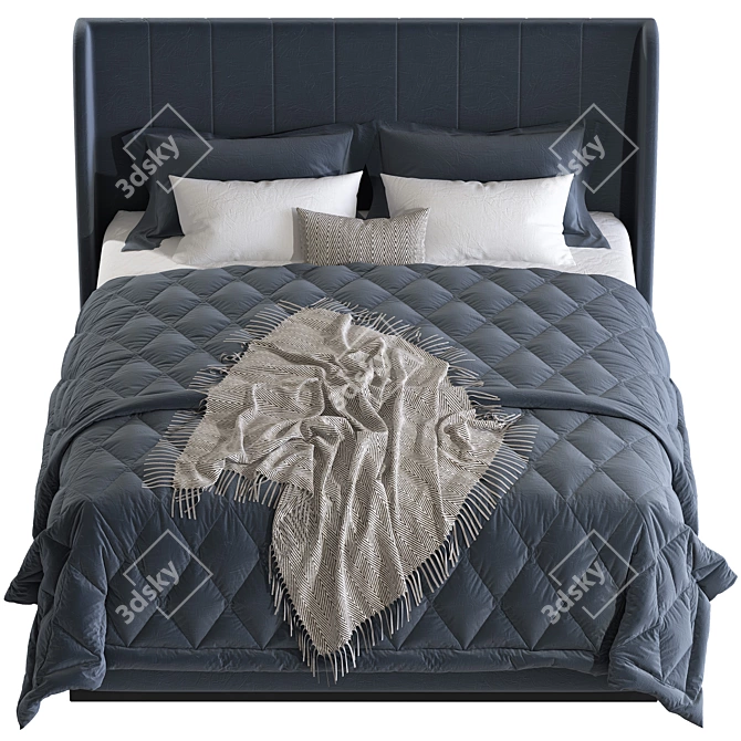 Luxury King Size Bed with TurboSmooth 3D model image 3