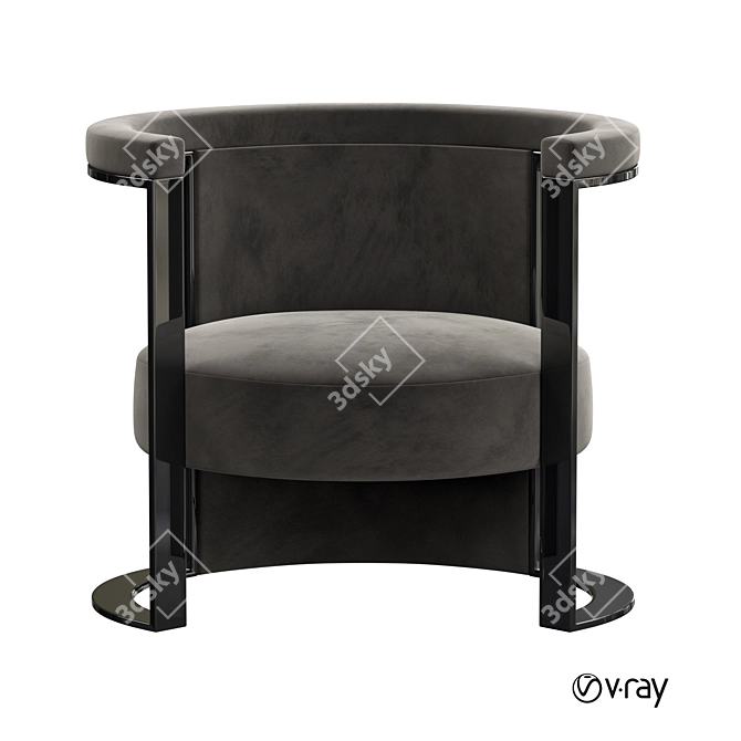 Luxurious Roger Armchair: 2017 Version 3D model image 3