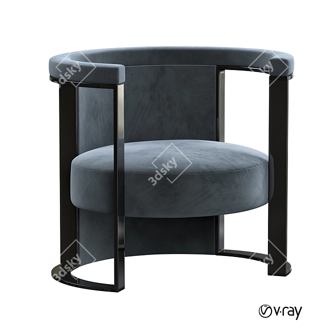 Luxurious Roger Armchair: 2017 Version 3D model image 5