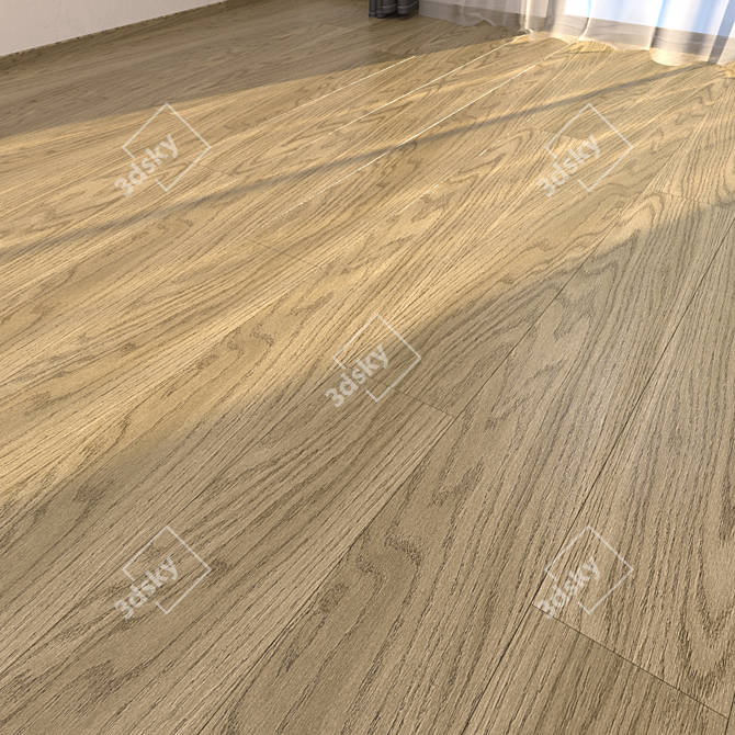 FUME' Parquet Floor: HD Textures, 20x200cm 3D model image 1