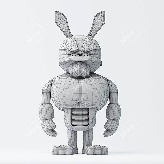 Fierce Bunny 3D Model 3D model image 2