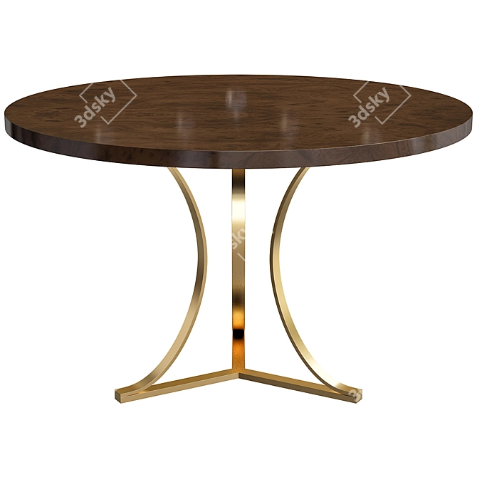 Elegant Trinity Dining Table 3D model image 1