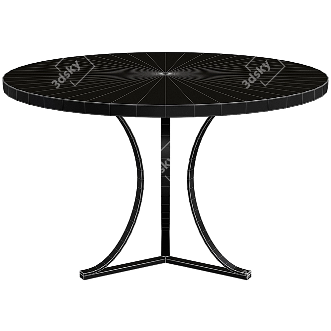 Elegant Trinity Dining Table 3D model image 3