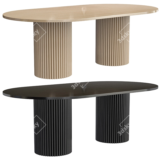 Haykal Dining Table: Modern Design for Elegant Dining 3D model image 1