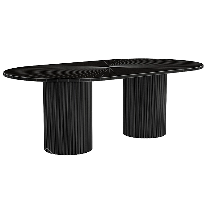 Haykal Dining Table: Modern Design for Elegant Dining 3D model image 2