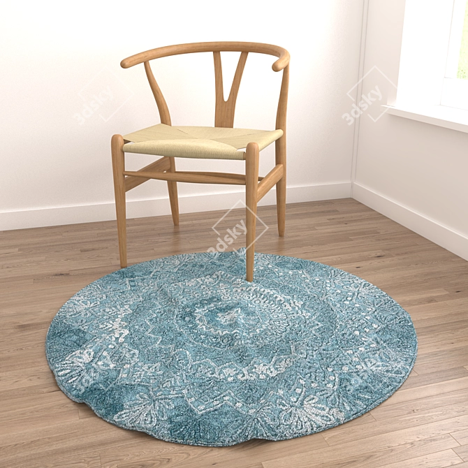 Versatile Round Rugs Set 3D model image 6