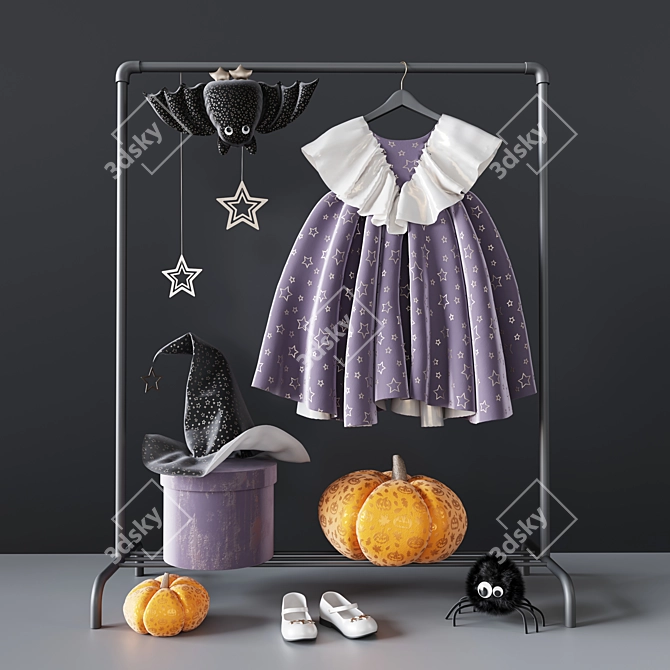 Spooky Halloween Clothing Set 3D model image 4