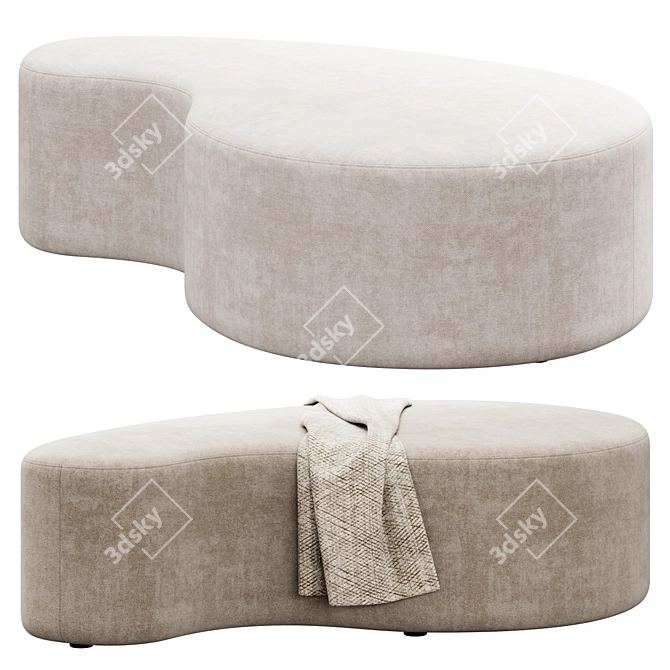 Clarkson Ottoman in Huniford's Signature Design 3D model image 3