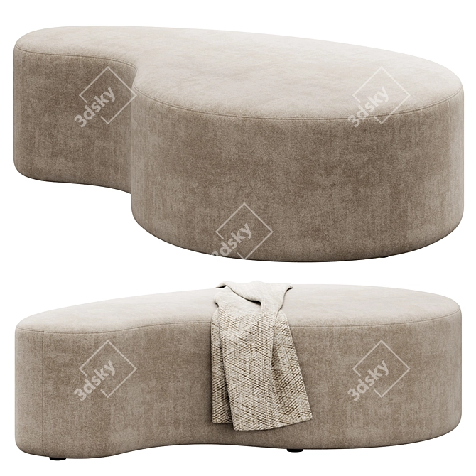 Clarkson Ottoman in Huniford's Signature Design 3D model image 5