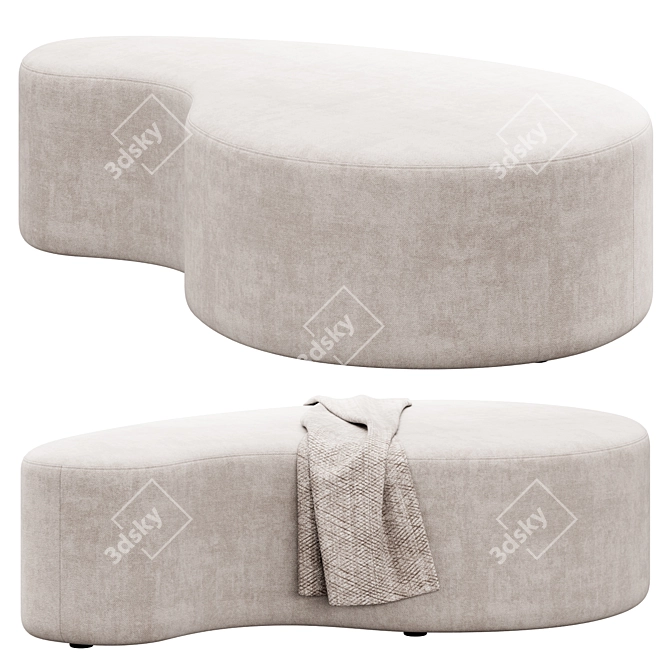 Clarkson Ottoman in Huniford's Signature Design 3D model image 6