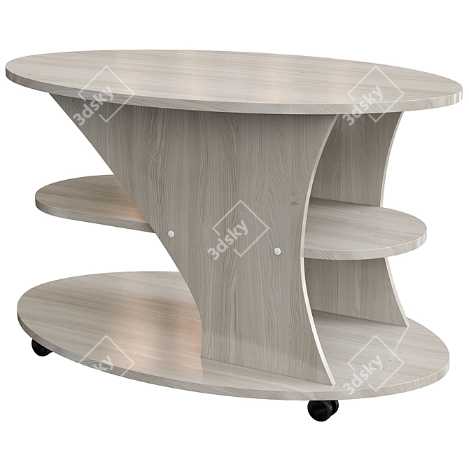 Modern Wenge Coffee Table 3D model image 1