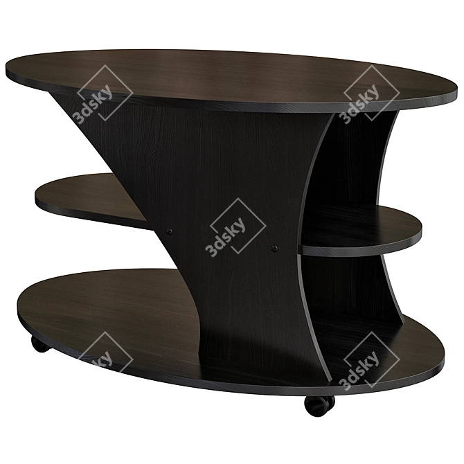 Modern Wenge Coffee Table 3D model image 2