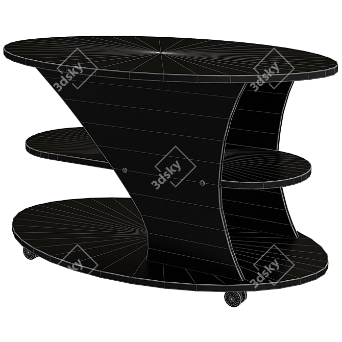Modern Wenge Coffee Table 3D model image 3