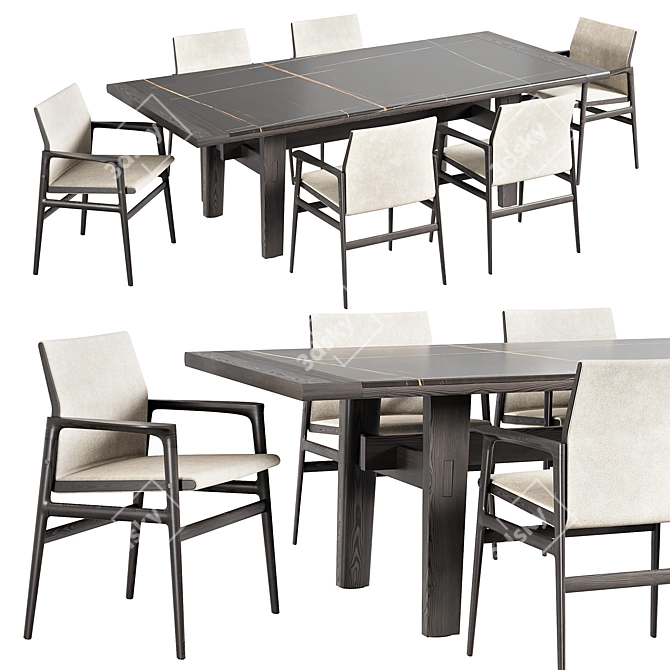 Poliform HOME HOTEL Rectangular Tables  Simplistic Elegance for Your Space 3D model image 1