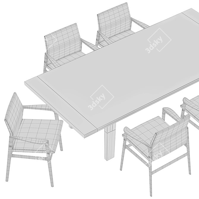 Poliform HOME HOTEL Rectangular Tables  Simplistic Elegance for Your Space 3D model image 4