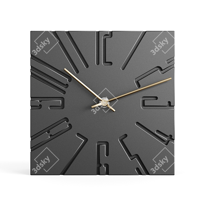 Modern Table Clock with Dual Color Options 3D model image 2