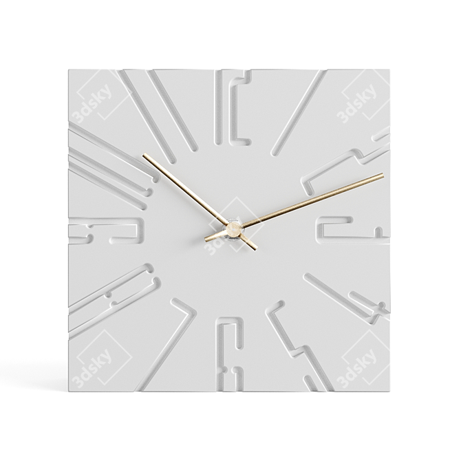 Modern Table Clock with Dual Color Options 3D model image 3