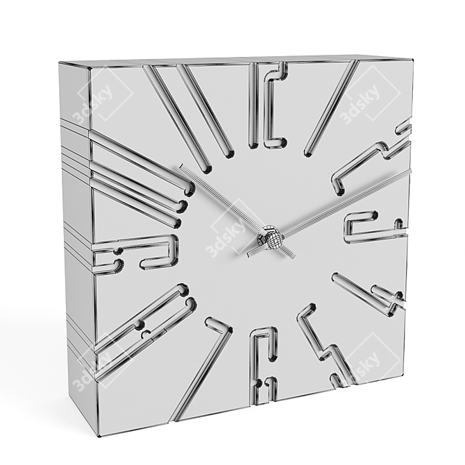 Modern Table Clock with Dual Color Options 3D model image 5