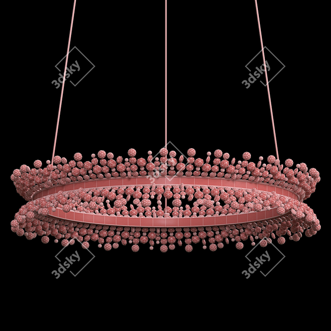 Thera's 4-Ring Crystal Chandeliers 3D model image 2